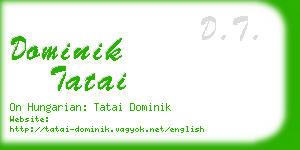 dominik tatai business card